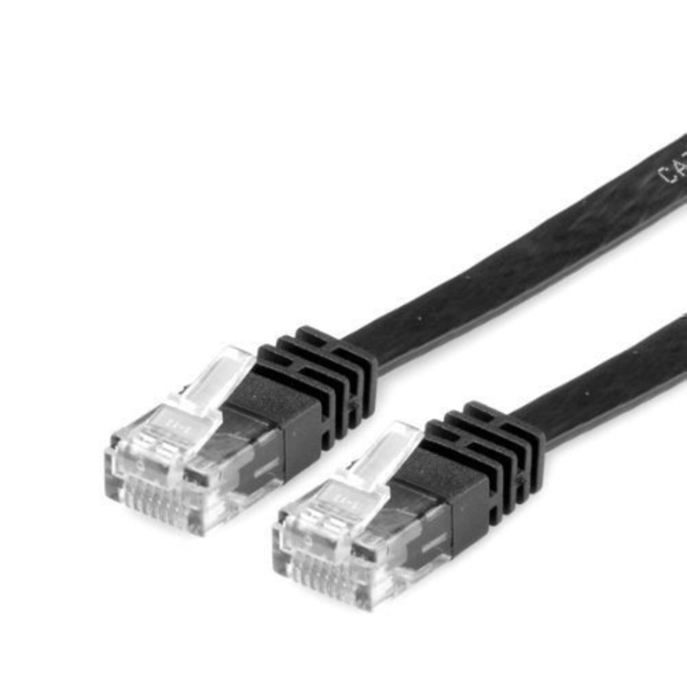 VALUE UTP Patchkabel Kat6A flach LSOH 3m - Hochwertiges Netzwerkkabel für Übertragungen von bis zu 10 Gigabit pro Sekunde