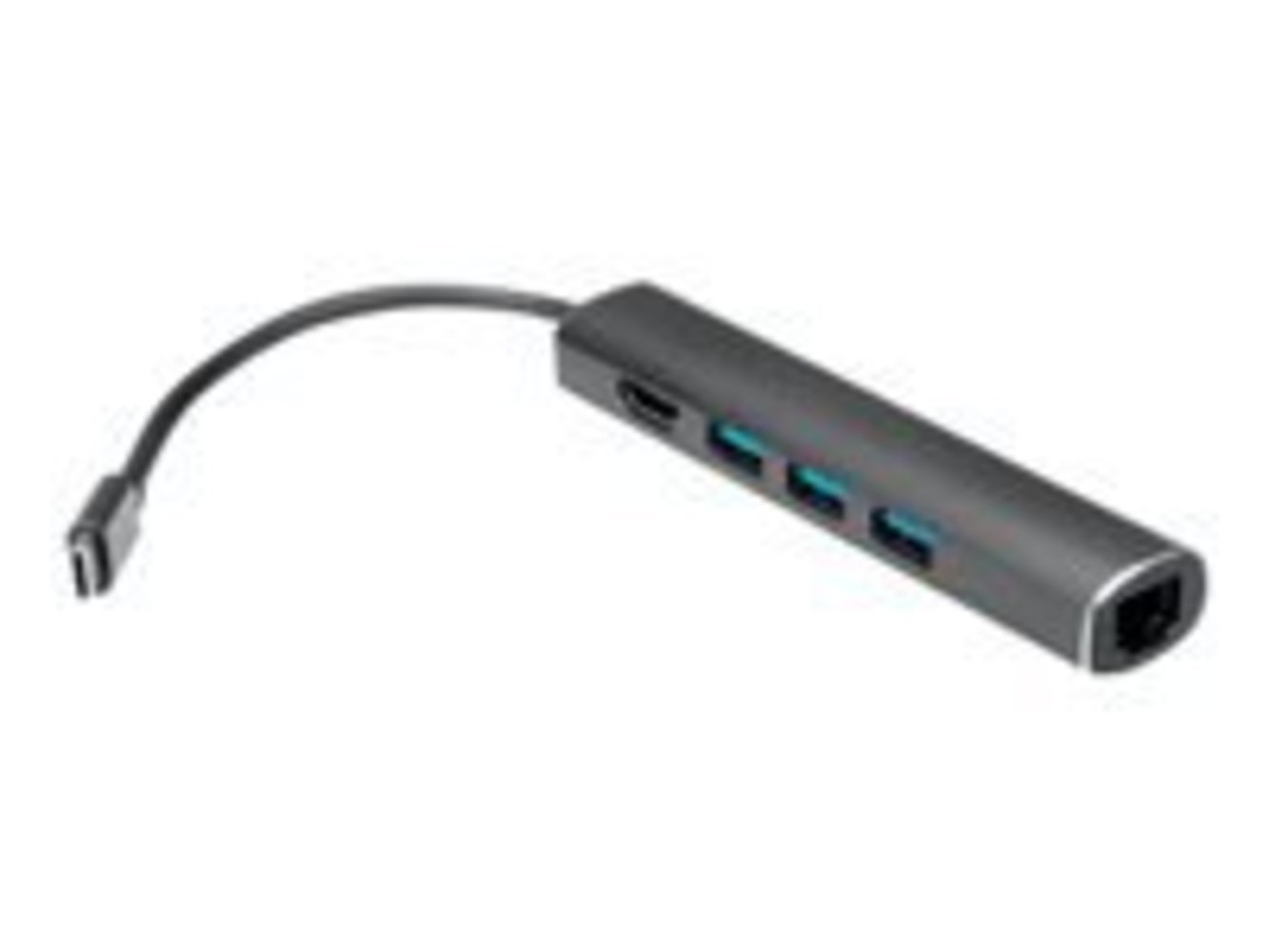 VALUE USB Typ C Dockingstation HDMI 4K 3x USB Typ A Gigabit Ethernet grau