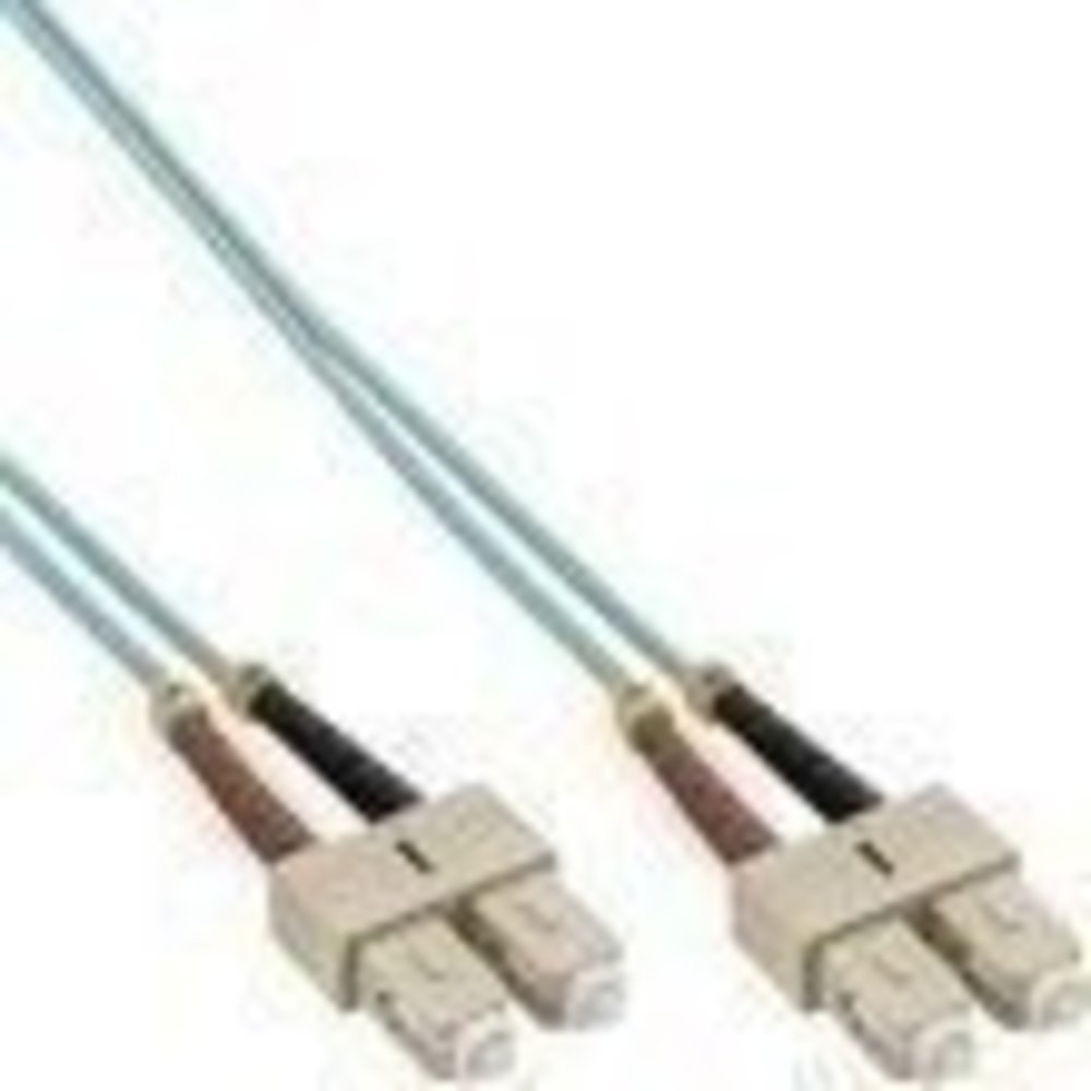 InLine® LWL Duplex Kabel SC/SC 50/125µm OM3 1m - Hochwertiges, optisches Netzwerkkabel für höchste Übertragungsgeschwindigkeit