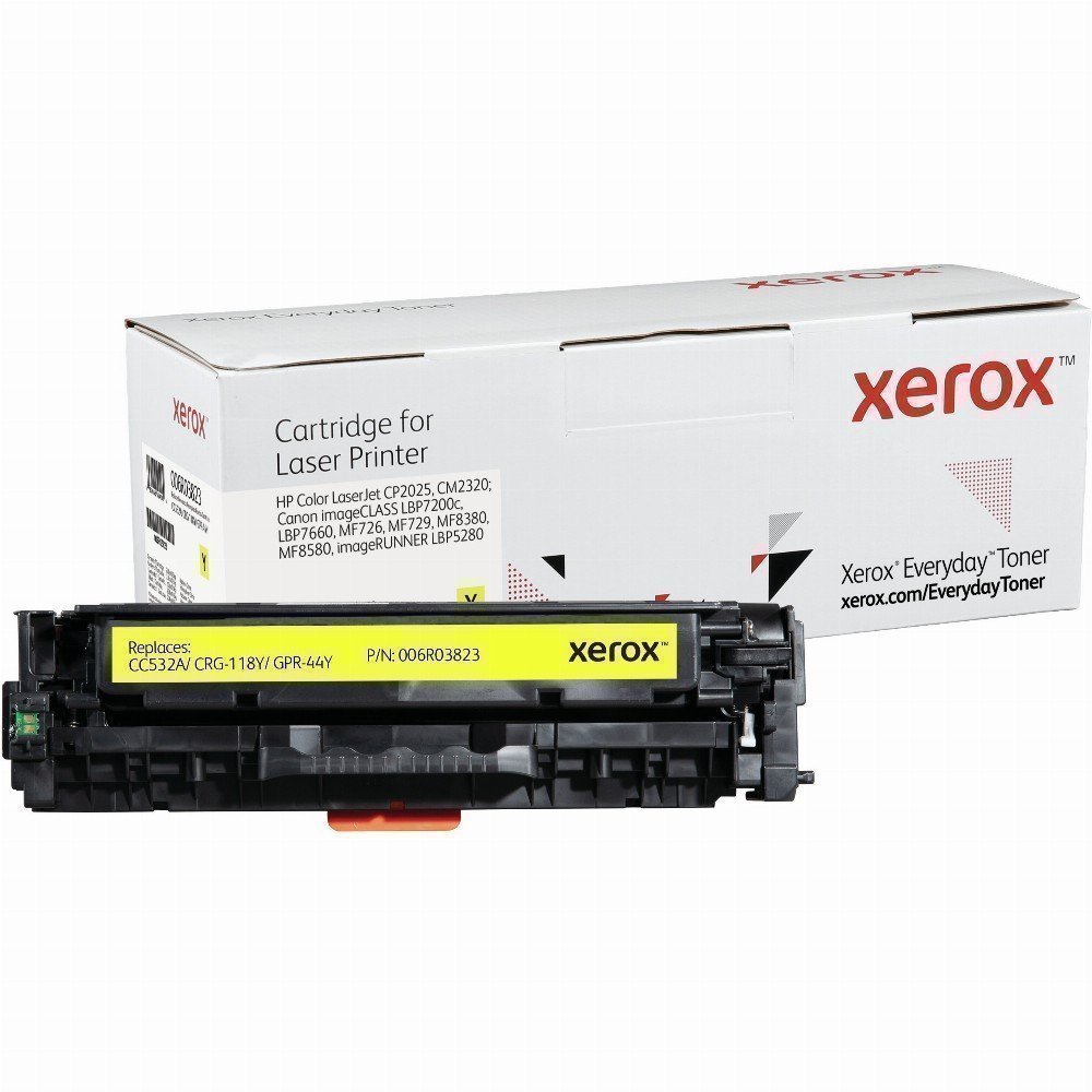 TON Xerox Yellow Toner Cartridge equivalent to HP 304A for use in Color LaserJet CP2025 CM2320; Canon LBP7200c LBP7660 MF726 MF729 (CC532A)