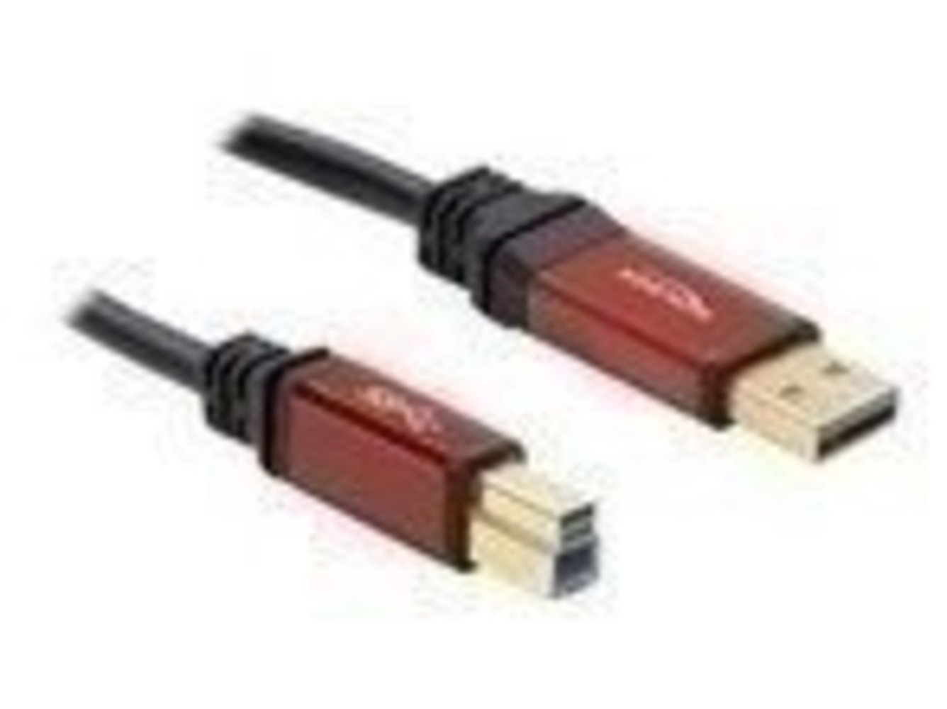 DELOCK USB 3.0 Kabel in Rot, A-B Stecker auf Stecker, 5.0m Länge