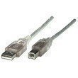 USB Kabel Manhattan A->B St/St 5m silber - Hohe Qualität & Langlebigkeit