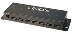 Lindy USB 2.0 Metall Hub 7 Port mit Euro Netzteil