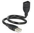 Delock USB Verlängerungskabel A auf A, Stecker/Buchse, 0.35m, ShapeKabel, schwarz - Produkttitel