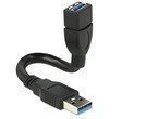 USB3.0 Verl Delock A->A St/Bu 0.15m schwarz ShapeKabel