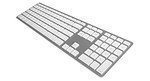JENIMAGE Wireless Aluminum Keyboard - DE QWERTZ Bluetooth Akku ergonomisch silber ultraduenn Tastatur kabellos