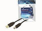 MediaRange USB Kabel A->B St/St 1.80m sw Blister