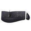 Perixx PERIDUO-505B DE Set: Ergonomische Tastatur und Maus, USB-Kabel, schwarz