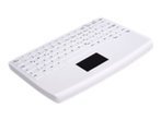 ACTIVE KEY AK-4450-GFUVS-W 2.4GHz Funk-Tastatur mit Silikonmembran Tastatur mit Tochpad abschaltbar desinfizierbar weiss (DE) IP68