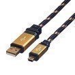 ROLINE GOLD USB 2.0 Kabel Typ A - 5-Pin Mini 1.8m