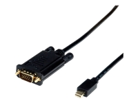 VALUE Kabel Mini DisplayPort-VGA Mini DP ST - VGA ST schwarz 1 m