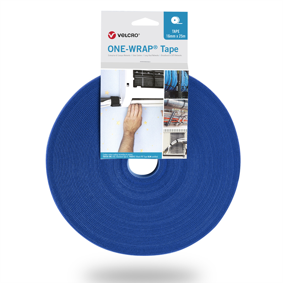 VELCRO One Wrap Band 25m / 13mm Blau